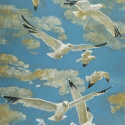 Print by Anne Lyman Powers: Seagulls, represented by Childs Gallery