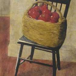 Print By Anne Lyman Powers: Still Life With Chair And Basket At Childs Gallery