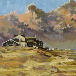 Painting By Anne Lyman Powers: Storm Over Plum Island At Childs Gallery