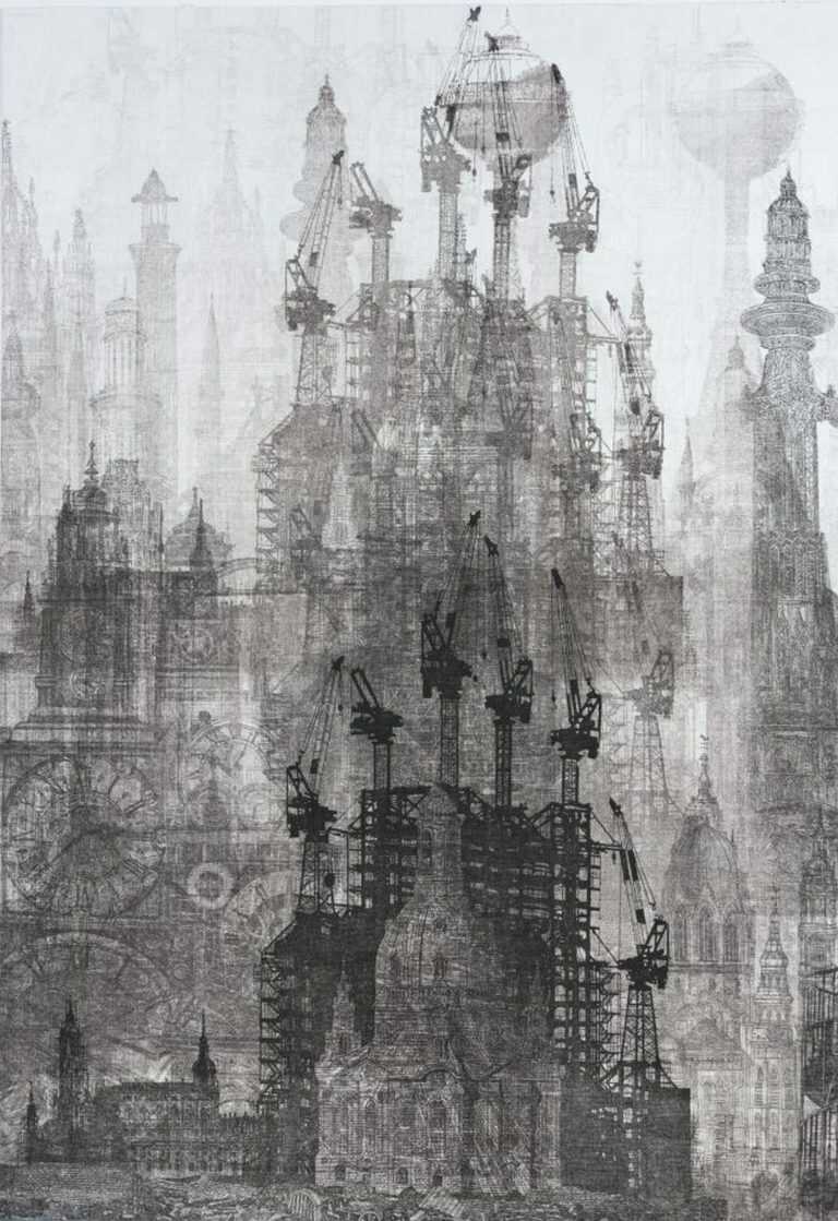 Print by Annemarie Petri: The City and Time, available at Childs Gallery, Boston