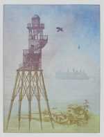 Print by Annemarie Petri: The city that you could only see from a distance, available at Childs Gallery, Boston