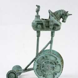 Sculpture by Annemarie Petri: Travel through the night, available at Childs Gallery, Boston