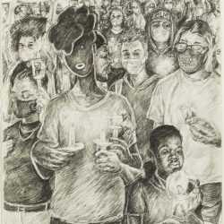 By Anthony Peyton Young: No Justice, No Peace (study For United) At Childs Gallery