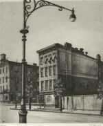 Print by Armin Landeck: York Avenue Tenements, represented by Childs Gallery