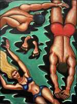 Painting by Arnold Trachtman: Bathers V, available at Childs Gallery, Boston