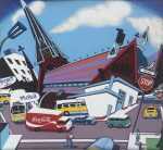 Painting by Arnold Trachtman: Central Square, available at Childs Gallery, Boston