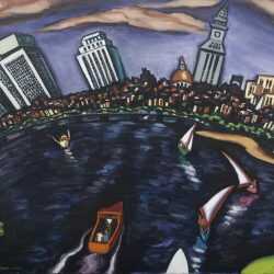Painting by Arnold Trachtman: Charles River, available at Childs Gallery, Boston