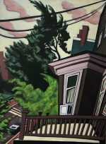 Painting by Arnold Trachtman: Dana St., Cambridge, available at Childs Gallery, Boston