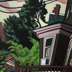 Painting by Arnold Trachtman: Dana St., Cambridge, available at Childs Gallery, Boston