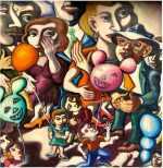 Painting by Arnold Trachtman: Kinder Spiel (Children's Game), available at Childs Gallery, Boston