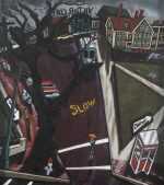 Painting by Arnold Trachtman: Lawrence Street (Cambridge), available at Childs Gallery, Boston