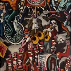 Painting by Arnold Trachtman: Parade, available at Childs Gallery, Boston