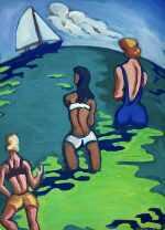 Painting by Arnold Trachtman: Study for Bathers, available at Childs Gallery, Boston