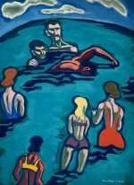 Painting by Arnold Trachtman: Study for Bathers, available at Childs Gallery, Boston