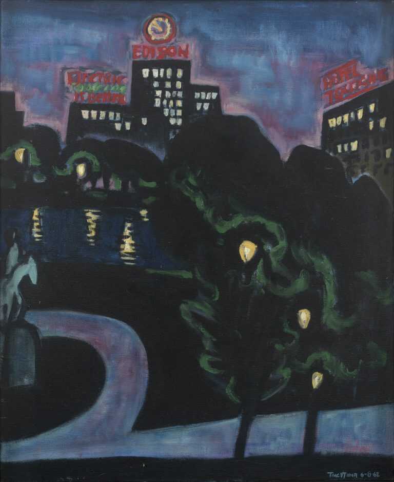 Painting by Arnold Trachtman: Summer Evening (Boston Public Garden), available at Childs Gallery, Boston