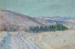 Pastel by Arthur B., American Wilder: [Winter Scene, Vermont], represented by Childs Gallery