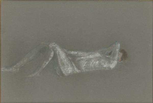Pastel by Arthur B. Davies: Horizontal Nude, represented by Childs Gallery
