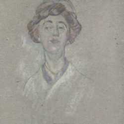 Drawing by Arthur B. Davies: Portrait of Mrs. Owen [Edna Potter], represented by Childs Gallery