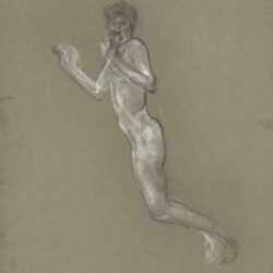 Drawing by Arthur B. Davies: Reclining Nude No. 1, represented by Childs Gallery