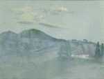 Mixed media by Arthur B. Davies: The White House, represented by Childs Gallery