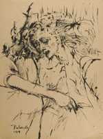 Drawing By Arthur Polonsky: The Secret At Childs Gallery