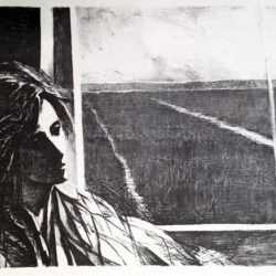 Print By Arthur Polonsky: Window At Childs Gallery