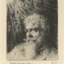 Print by Arthur W. Heintzelman: Appia or Adolphe Appia dans le Bureau de Dr. Farel, represented by Childs Gallery