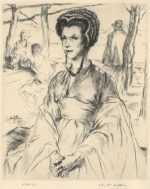 Print by Arthur W. Heintzelman: L'Effeuilleuse, represented by Childs Gallery