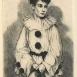 Print by Arthur W. Heintzelman: Mascarade, represented by Childs Gallery