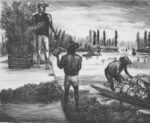 Print by Arturo Garcia Bustos: Peasants of Teahuat, represented by Childs Gallery