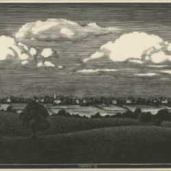 Print by Asa Cheffetz: Clouds over Enfield (Connecticut), represented by Childs Gallery