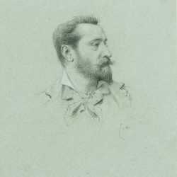 Drawing by Bayard Emile: Self Portrait of the Artist, available at Childs Gallery, Boston