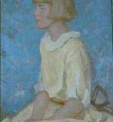 Painting by Beatrice Whitney Van Ness: Girl in Yellow, represented by Childs Gallery