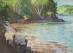Watercolor by Beatrice Whitney Van Ness: Inlet, represented by Childs Gallery