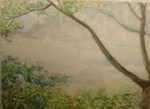 Watercolor by Beatrice Whitney Van Ness: Maine Coast Mists [North Haven], represented by Childs Gallery