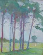 Painting by Beatrice Whitney Van Ness: Meadow, Late Afternoon, represented by Childs Gallery
