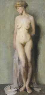 Painting By Beatrice Whitney Van Ness: Nude With Draperies At Childs Gallery