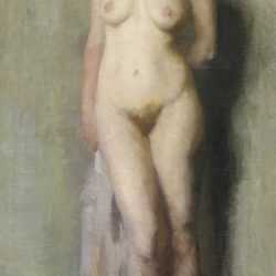 Painting By Beatrice Whitney Van Ness: Nude With Draperies At Childs Gallery