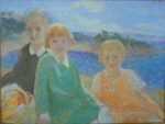 Painting by Beatrice Whitney Van Ness: Three Children, represented by Childs Gallery