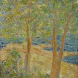 Painting by Beatrice Whitney Van Ness: Two Trees, represented by Childs Gallery