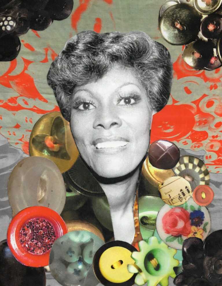 Collage by Beau McCall: Diva Worship: Dionne Warwick, available at Childs Gallery, Boston