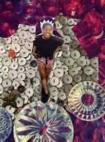 Collage by Beau McCall: Trey III, available at Childs Gallery, Boston