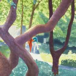 Watercolor By Ben Norris: Brooklyn Botanical Garden No. 12: Shaded Walk Ii At Childs Gallery