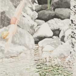 Watercolor By Ben Norris: Dive (chinese Landscape Viii) At Childs Gallery