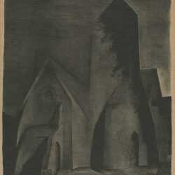 Print By Benton Spruance: Church At Night At Childs Gallery