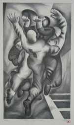 Print By Benton Spruance: Design For America, No. 2 At Childs Gallery
