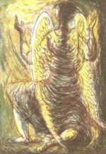 Print by Benton Spruance: Easter Angel, represented by Childs Gallery