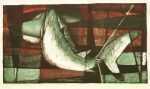Print By Benton Spruance: Shark And Sonar At Childs Gallery