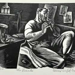 Print by Bernard Brussel Smith: The Bunk, available at Childs Gallery, Boston