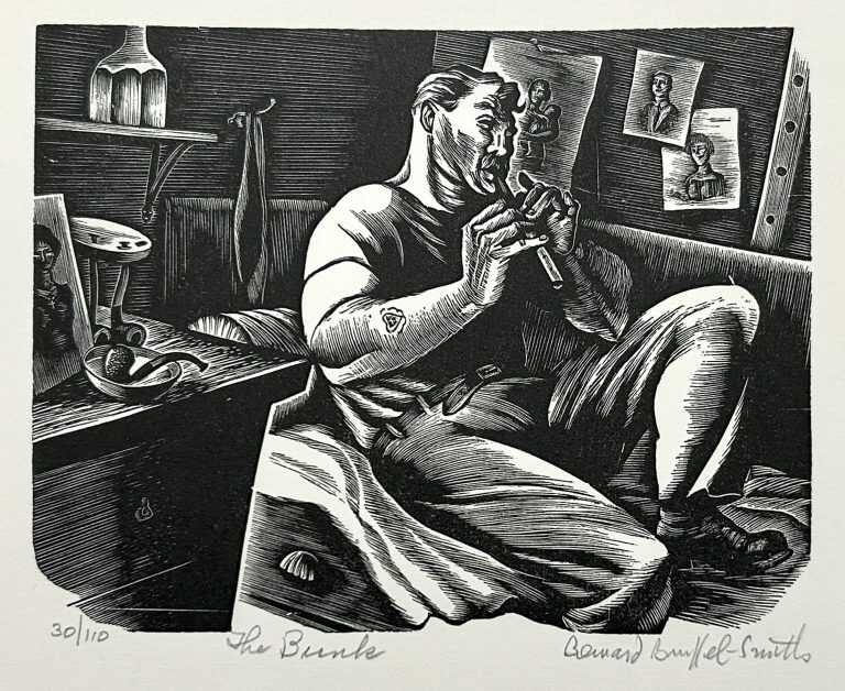 Print by Bernard Brussel Smith: The Bunk, available at Childs Gallery, Boston